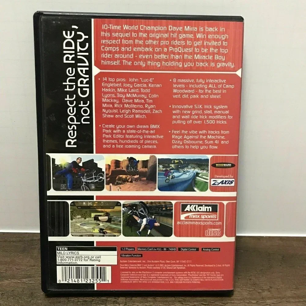 Dave Mirra Freestyle BMX 2 Greatest Hits (Sony PlayStation 2, 2002) Rare Manual
